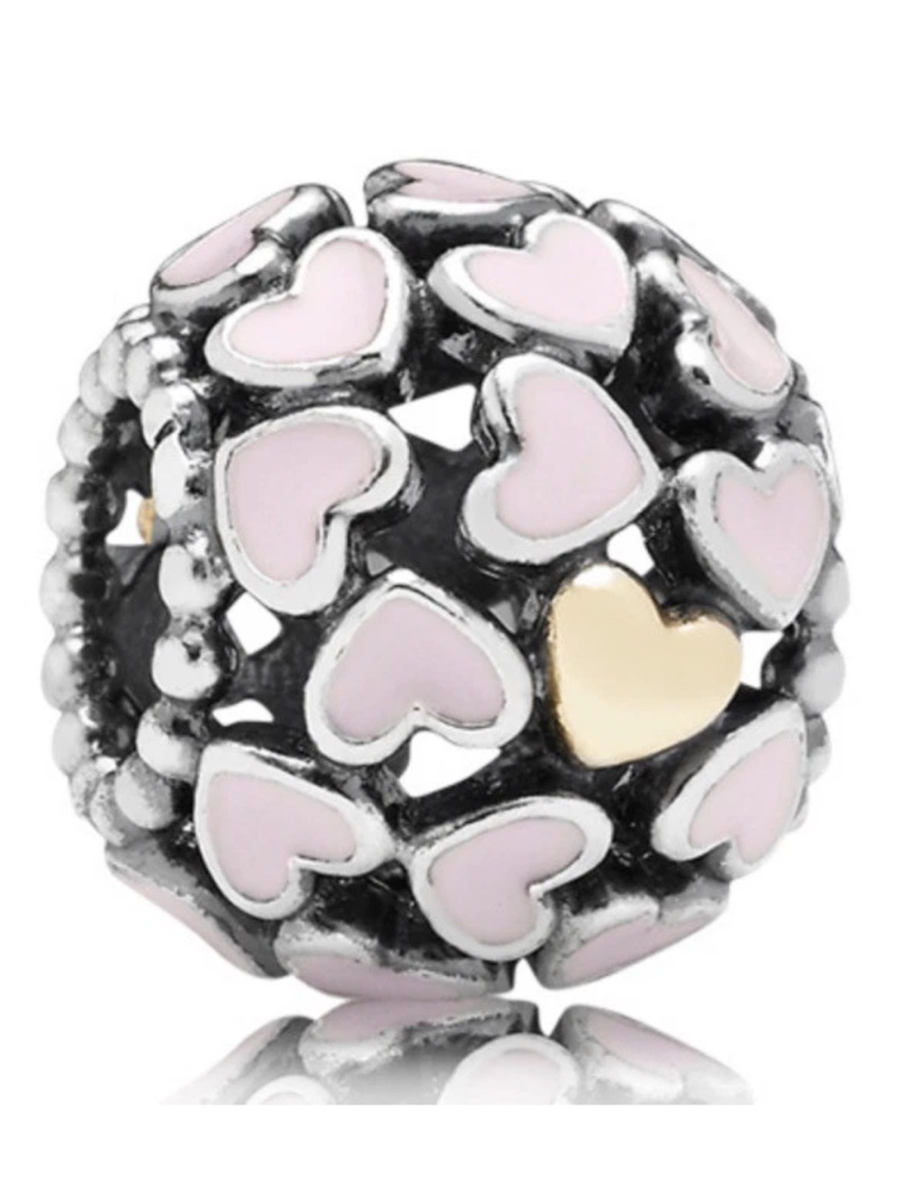 Pandora Abundance of Love 14K Gold/Silver/Enamel Charm